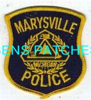 MICHIGAN,MARYSVILLE POLICE HAT PATCH 1_wm